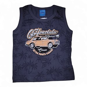 Camiseta regata meia malha penteada