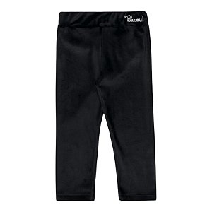 Legging em pelinhos com elastano na cor preta