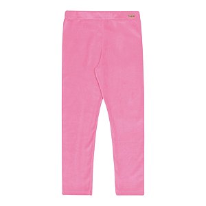 Legging em pelinhos com elastano na cor rosa