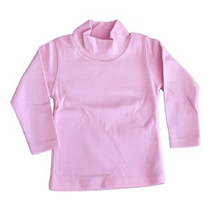 Blusa manga longa feminina na cor rosa