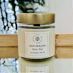 Vela Perfumada 180g | Coleção Fresh - Limão Siciliano - Jade Soul