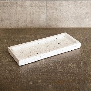 BANDEJA RETANGULAR DE MARMORE TERRAZO | 25x10x2cm - Lyor