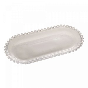 BANDEJA OVAL DE CRISTAL PEARL | 24x12x2cm - Wolff