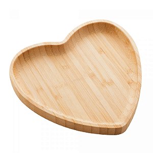 BANDEJA DECORATIVA DE BAMBU HEART | 12,5x12,5x1,5cm - Lyor