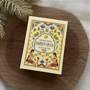 Incenso de Cone Indiano - 10 cones | Amber Musk - Golden India