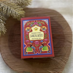 Incenso de Cone Indiano - 10 cones | Sandalwood (Sândalo) - Golden India