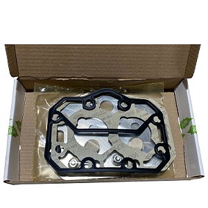 Placa de valvulas c/ vedações  46mm -  2EC-2.2(1); 2EC-3.2(1); 4EC-4.2(2); 4EC-6.2(2) - Compressor Bitzer