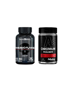 Thermo flame 60 cápsulas + cromo 60 caps ( KIT EMAGRECEDOR )