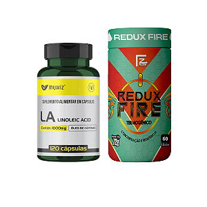 redux fire 60 caps + oleo de cartamo 120 caps ( KIT SECATUDO )