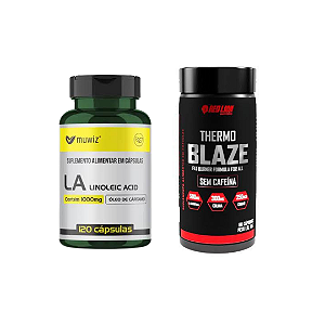 Kit seca gorduras 2.0 Thermo blaze + óleo de Cartamo  120 caps