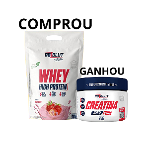 Whey absolut 900g + ganhou creatina 100g pura abs