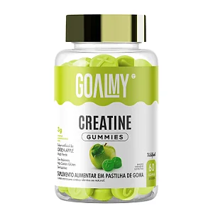 creatina em gomas - goalmy gummies creatina - green apple - 60 un