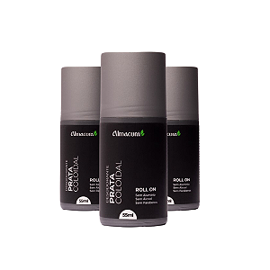 Kit 3 Desodorantes Natural Prata Coloidal