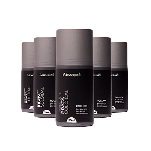 Kit 5 Desodorantes Natural Prata Coloidal