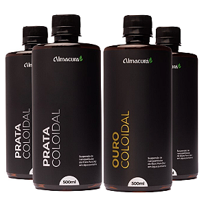 Kit 2 Prata Coloidal + 2 Ouro Coloidal