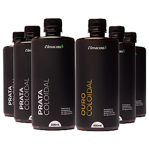 Kit 3 Prata Coloidal + 3 Ouro Coloidal