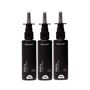 Kit 3 Spray Nasal Prata Coloidal