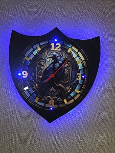 Relógio de Parede Personalizado modelo Brasão da Casa Cornival - Hogwarts