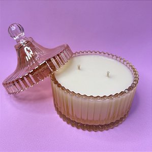 VELA AROMÁTICA ROMÃ COM PEÔNIA