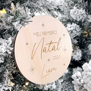 Plaquinha "Meu Primeiro Natal"