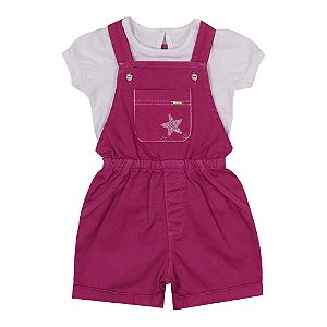 Macacão Jardineira+Blusa Paraíso 00543