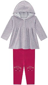 Conjunto Casaco Pluch Calça Legging