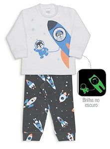 Pijama Infantil Foguetes de Soft - Estampa Brilha no Escuro