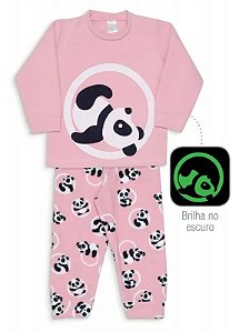 Pijama em Soft Pandas Rosa