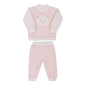 Conjunto Baby Inverno Pelúcia com Ursinho Luxo