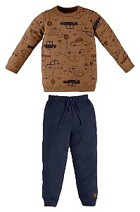 Conjunto para Meninas com Blusão e Calça Moletom