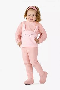 Pijama de soft coelhinha infantil - Aplicação