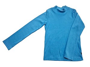 Camiseta Gola Alta Unissex Azul - 10