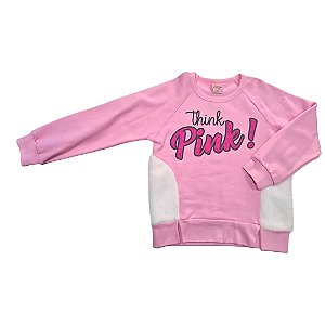Casaco Feminino em Moletom Rosa - 06