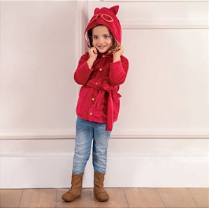 Casaco Feminino Gatinha Vermelho - 01