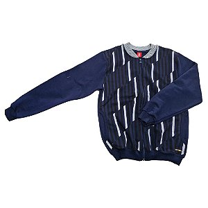 Jaqueta Moletom Masculina Azul Marinho - 12