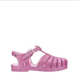 Mini Melissa Possession Glitter Infantil Rosa Prata