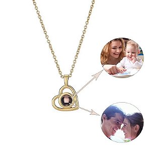 Colar Personalizado Projeção de Foto no Pingente