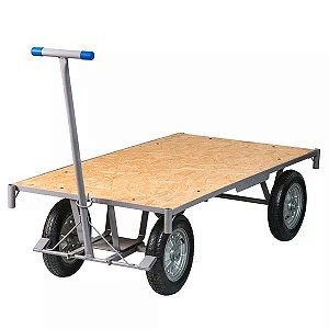 CARRINHO PLATAFORMA MAD. C/4 RODAS P/400KG