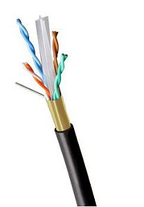 CABO FTP 23AWG CAT 6 CM (INT/EXT) UV PTO (MT) BLINDADO - MPT