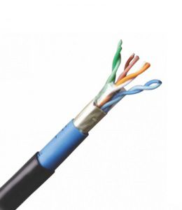 CABO FTP 24AWG CAT 5E CM ( INT/EXT) UV PTO (MT) CAPA DUPLA  BLINDADO - MPT