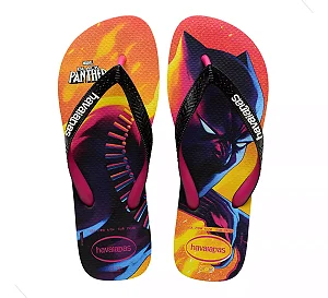 Chinelo Havaianas Top Marvel Pantera Negra