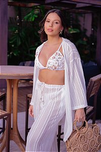 Kit Biquini Maraisa + kimono + Calça