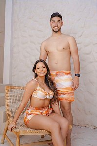 Kit Bermudas Tactel Iguais Coleção Celebrar