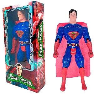 Boneco Super Herói super homem Articulado 29cm com Imnetro