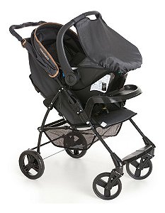 Carrinho De Bebê De Paseio Galzerano Carrinho De Bebê Romano Travel System Caramelo Com Chassi De Cor Preto