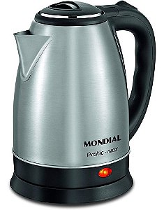 Chaleira Elétrica Térmica Ce-06 Pratic Inox 2 Litros Mondial Cor Preto E Inox 127v