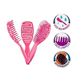 Escova Profissional Desembaraçar Pentear Cabelo Dompel magic
