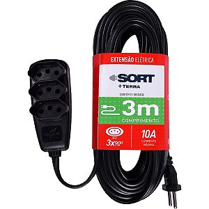 EXTENSAO 3 METROS 3X0.75 DANEVA