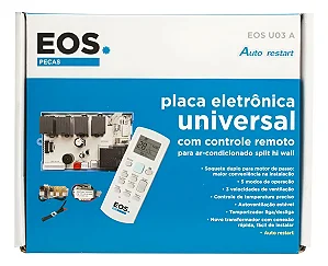 PLACA UNIVERSAL C/ CONTROLE REMOTO AUTORESTART - EOSU03A EOS