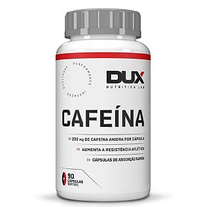 Cafeína DUX 90 caps - 100% Pura 200mg por cápsula